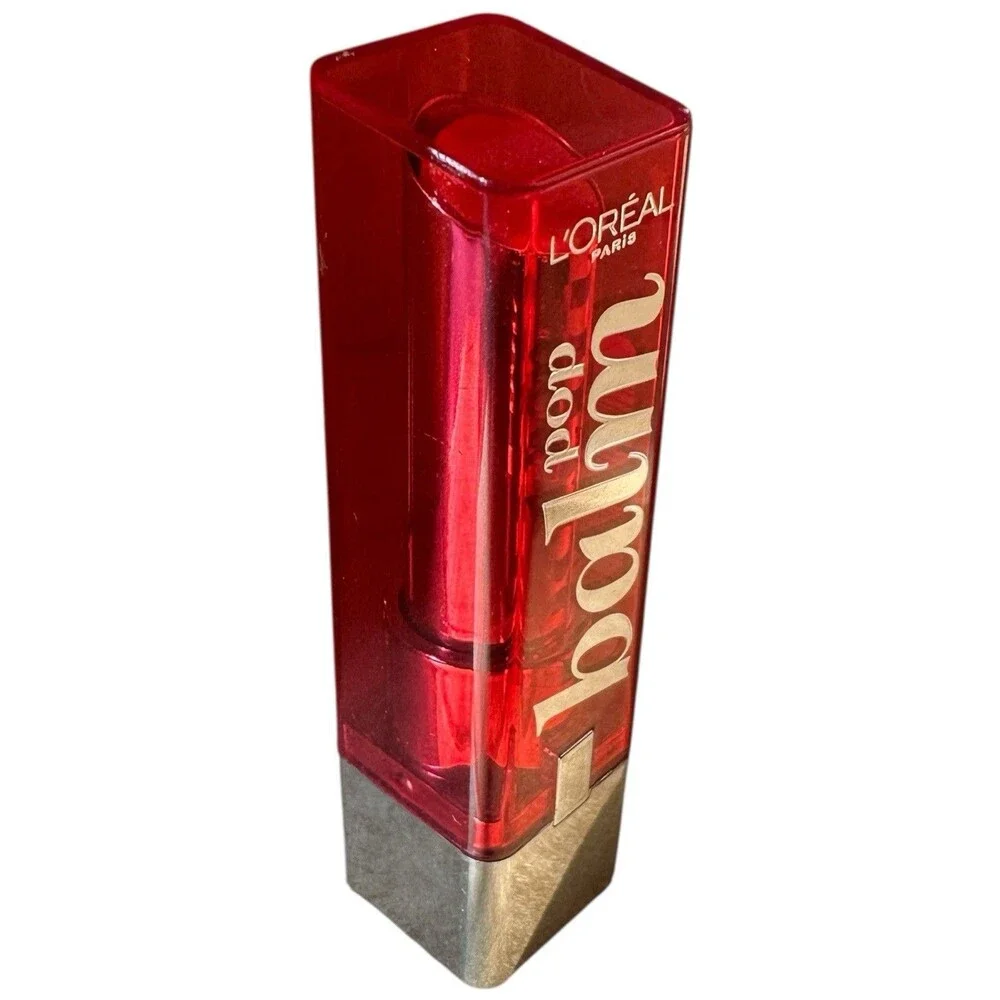 L'Oreal Colour Riche Pop Balm Lipstick Fiery Red 430- Discontinued NOS Y2k Glam